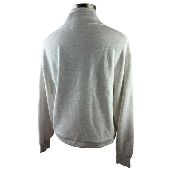 Varley Betsy Sweat Doublesoft Oversized Cowl Neck Sweatshirt Ivory Marl Medium - Picture 8 of 16